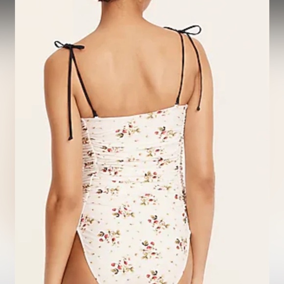 J.Crew Ruched Removable Straps Strawberry Print Swimsuit - Picture 4 of 9